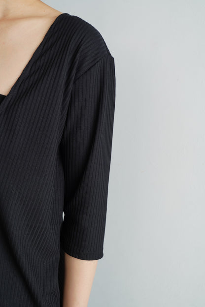 Rib Onepiece / BLACK -5月25-31日発送-
