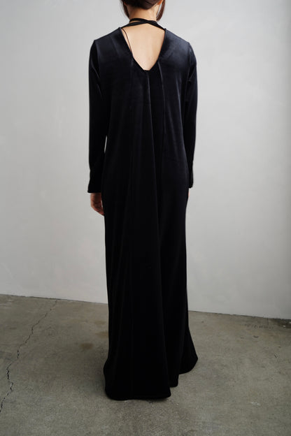 Velour Backopen Dress / BLACK -12月15日発送-