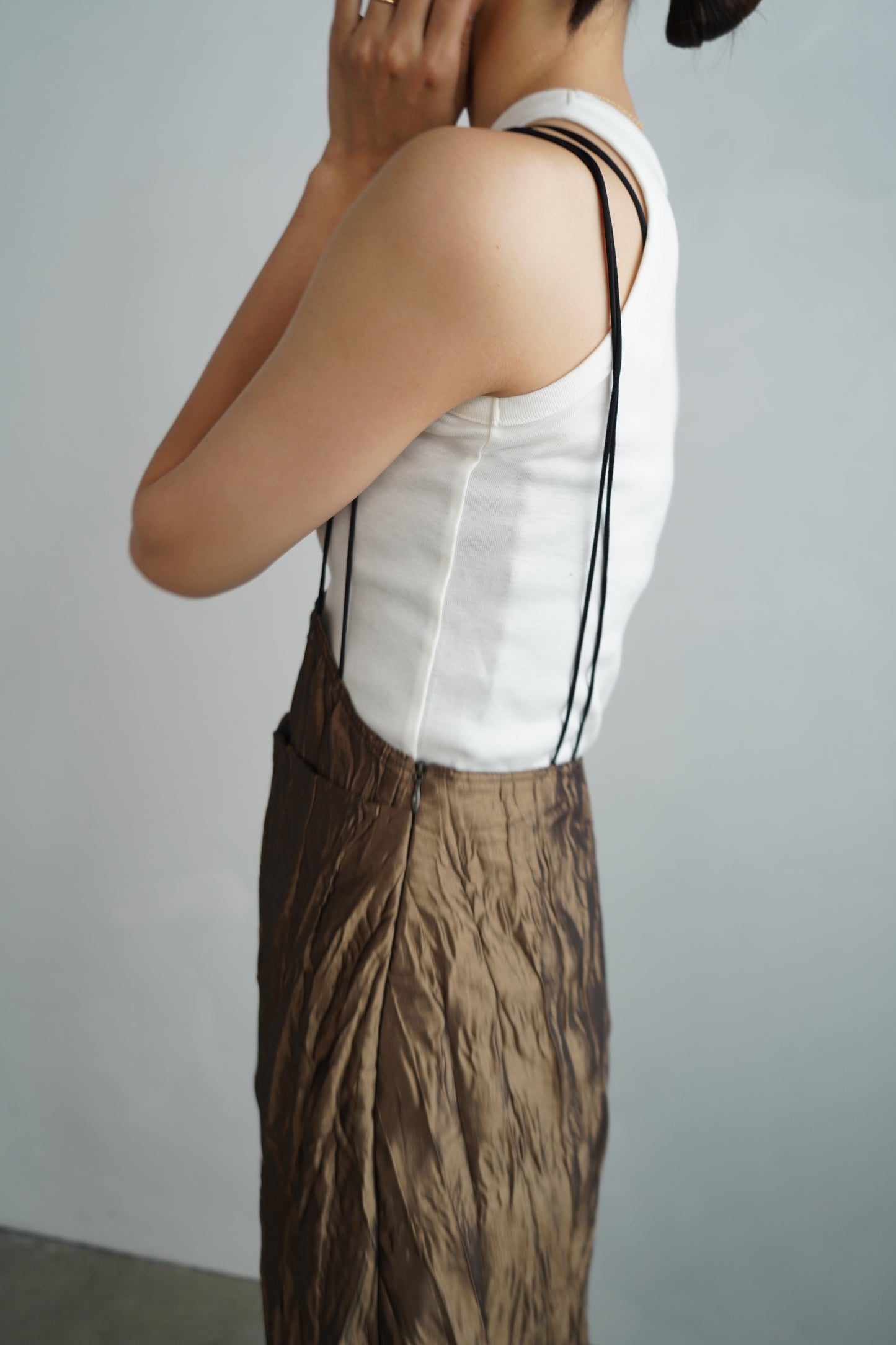 Washer Cami Dress / GOLD -8月10日発送-