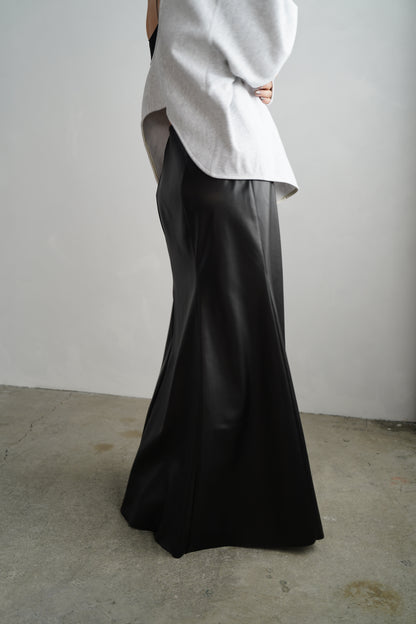 Artileather Draping Skirt / BLACK -12月5日発送-