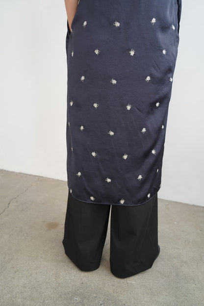 Stitch Flower Cami Dress / NAVY -8月3-7日発送-
