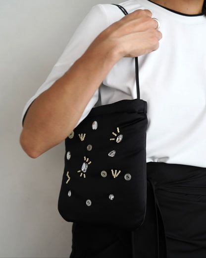 Adorn Satin Bag / BLACK -8月25日発送-