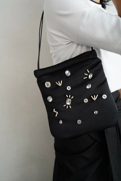 Adorn Satin Bag / BLACK -8月25日発送-