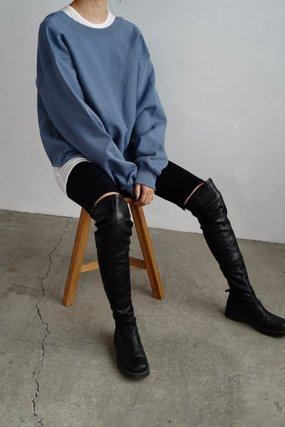 Round Sweat Pullover / ASHBULUE -12月5日発送-