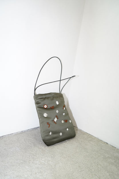 Adorn Satin Bag / KHAKI -8月25日発送-