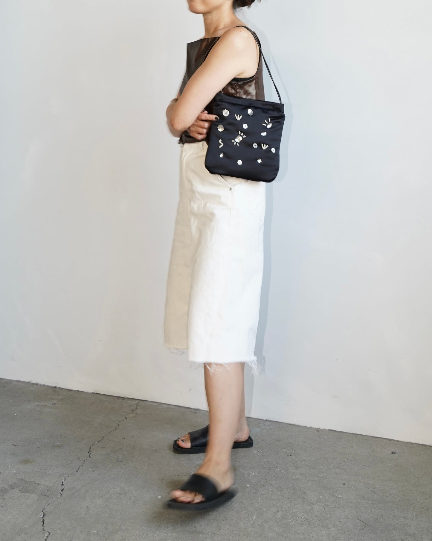 Adorn Satin Bag / BLACK -8月25日発送-