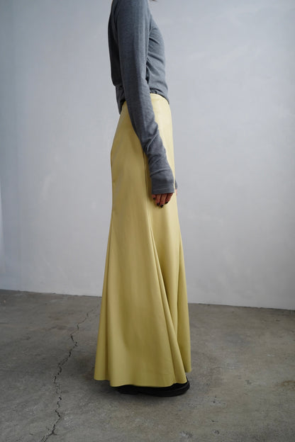 Artileather Draping Skirt / YELLOW -12月5日発送-