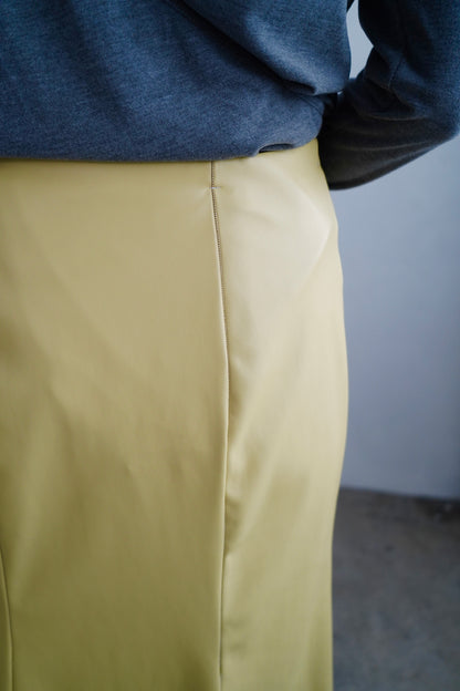 Artileather Draping Skirt / YELLOW -12月5日発送-