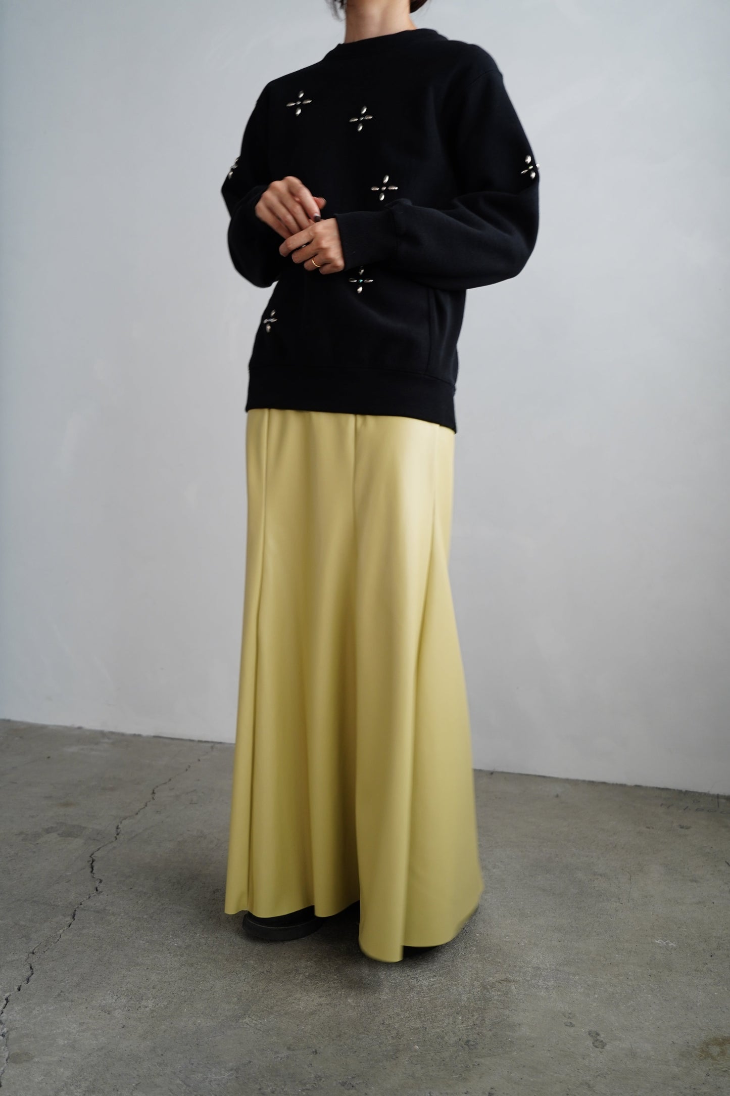Artileather Draping Skirt / YELLOW -12月5日発送-
