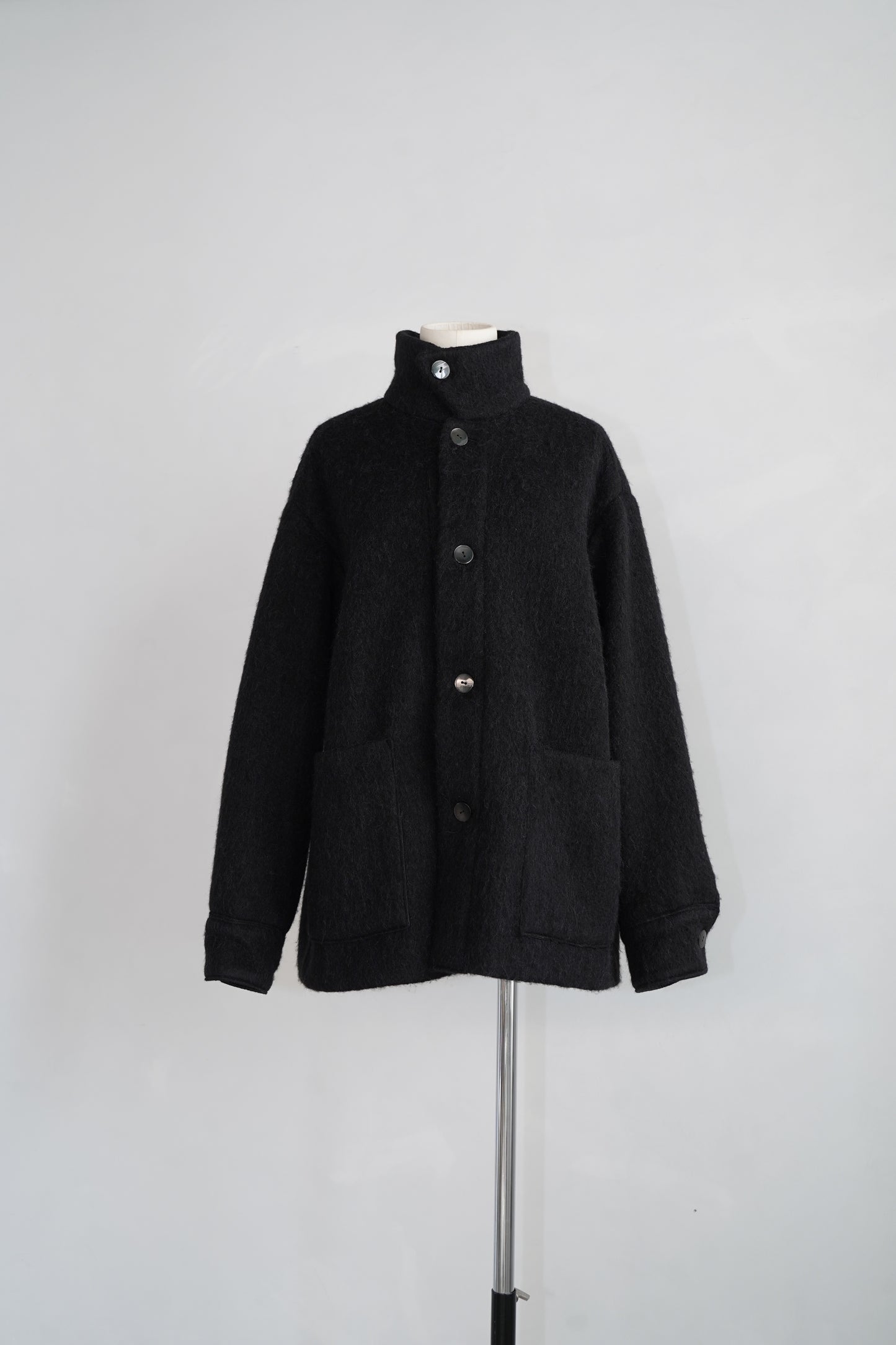 Soft Shaggy Jacket / BLACK -11月上旬発送-