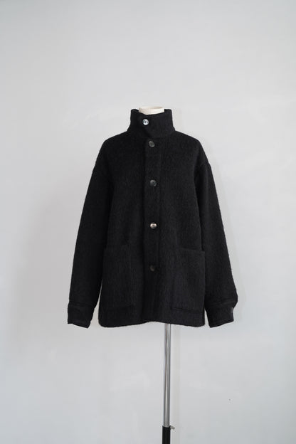 Soft Shaggy Jacket / BLACK -11月上旬発送-
