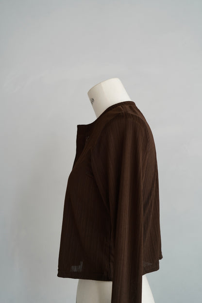 Middle Cardigan / BROWN -9月25日発送-