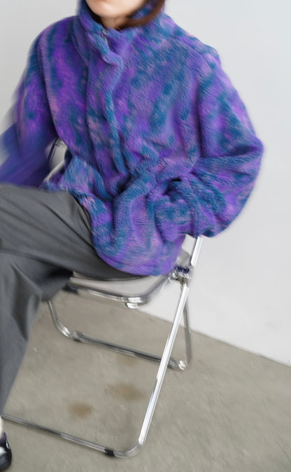 Brush Boa Jacket / BLUE -11月上旬発送-