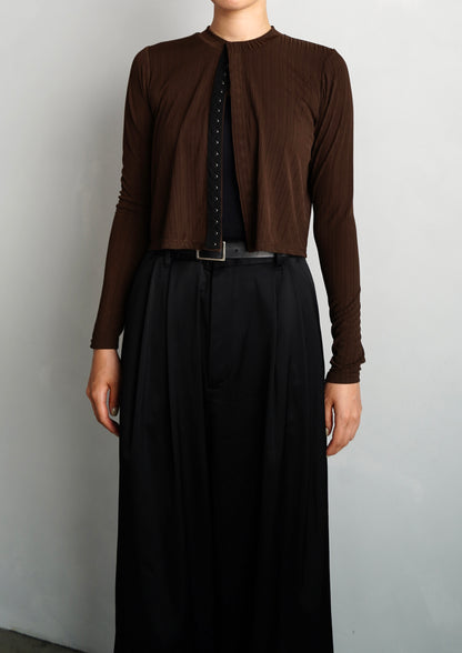 Middle Cardigan / BROWN -9月25日発送-