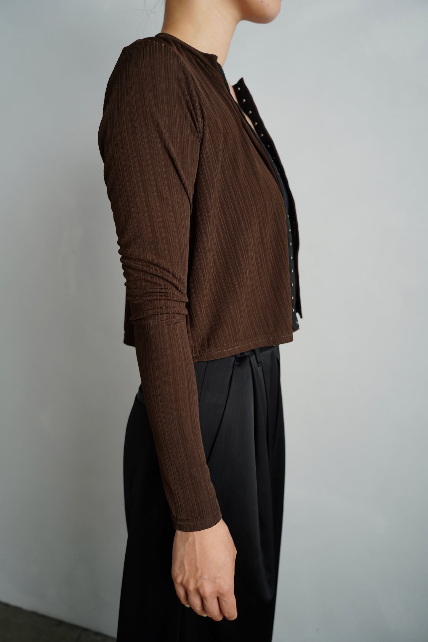 Middle Cardigan / BROWN -9月25日発送-
