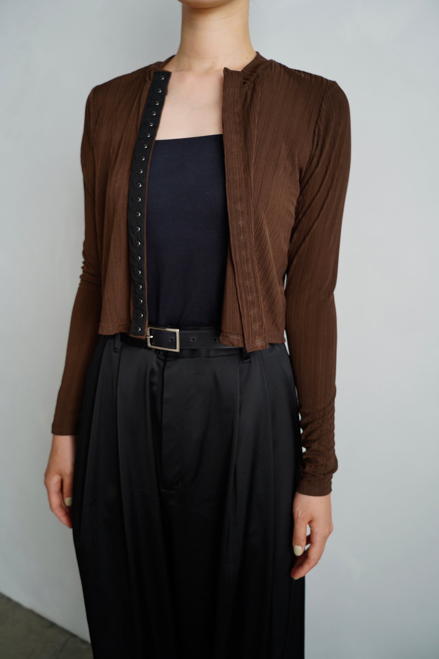 Middle Cardigan / BROWN -9月25日発送-