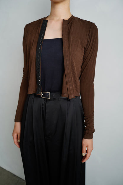 Middle Cardigan / BROWN -9月25日発送-