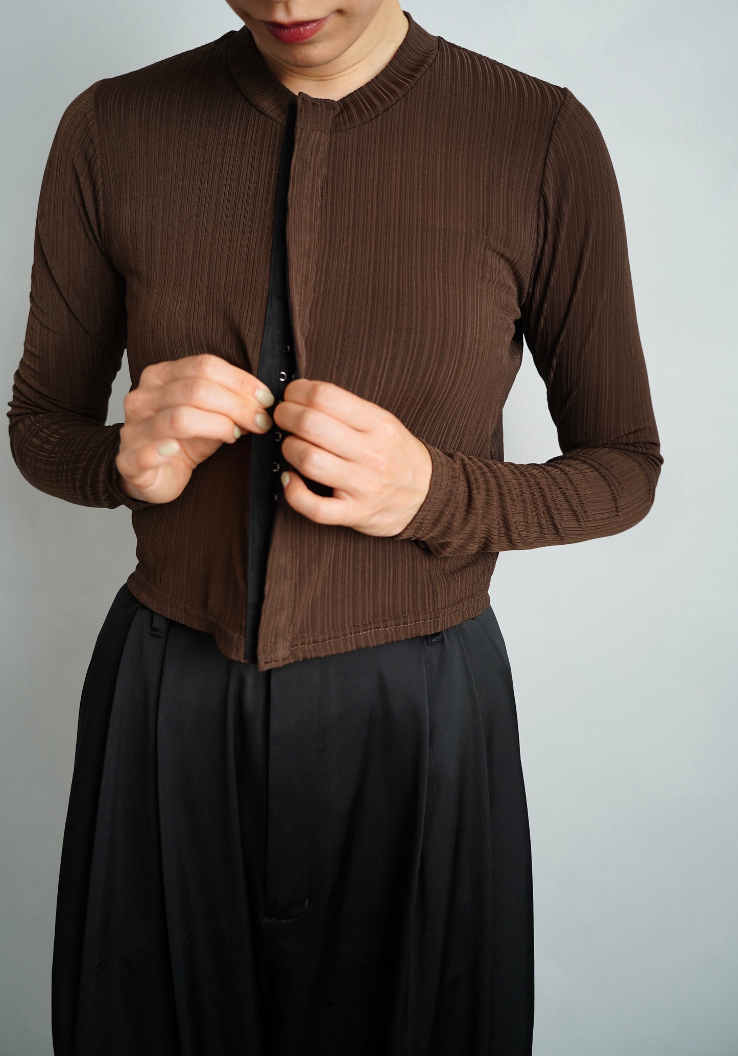 Middle Cardigan / BROWN -9月25日発送-