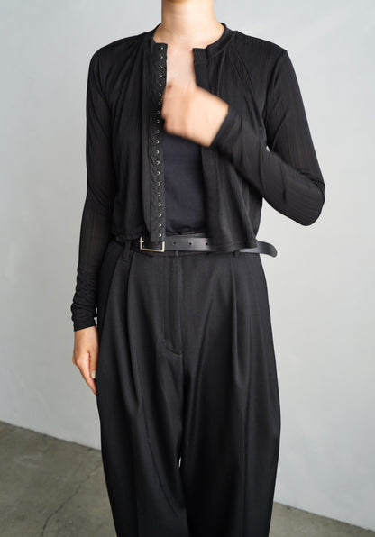 Middle Cardigan / BLACK -9月25日発送-