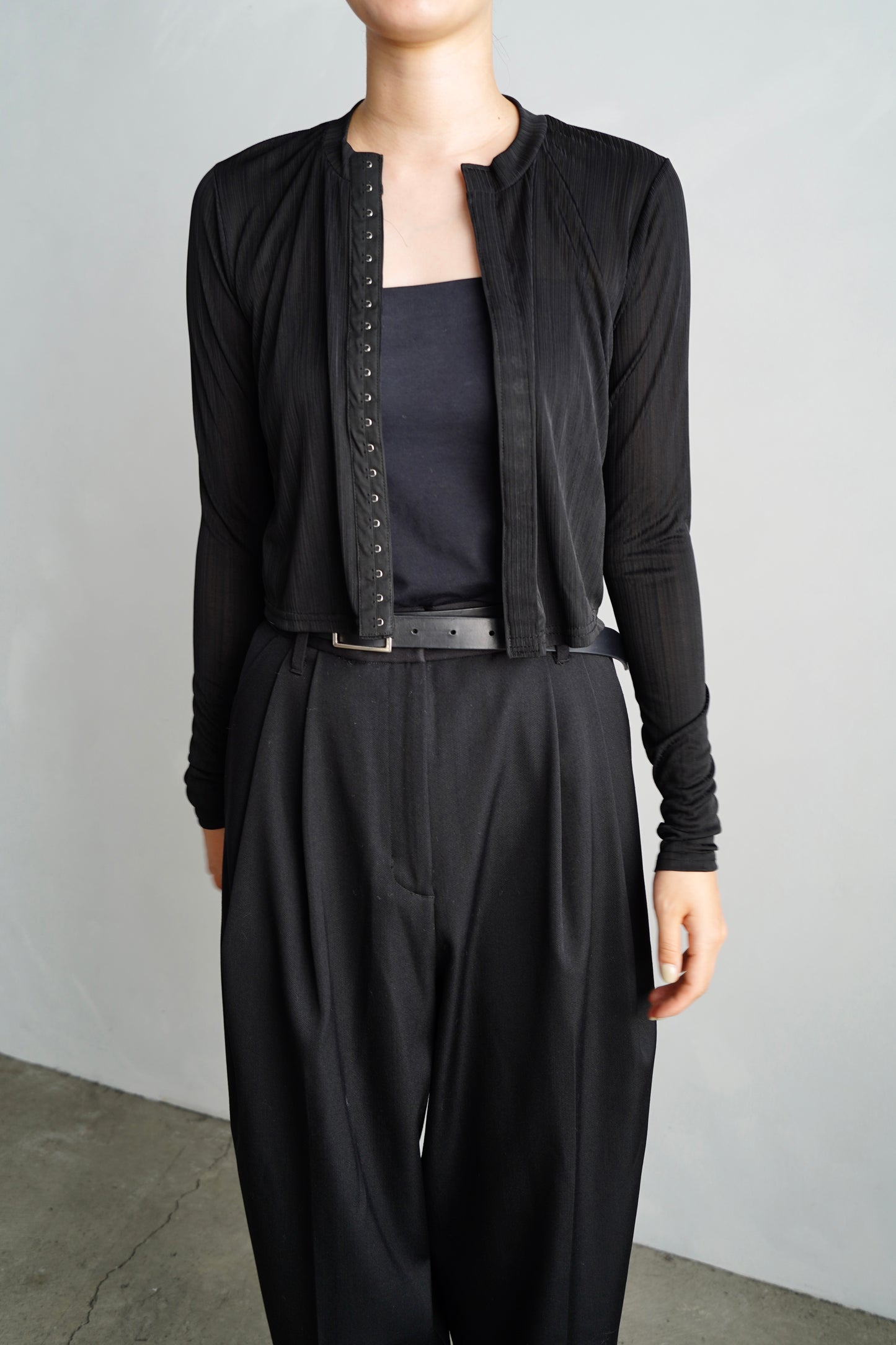 Middle Cardigan / BLACK -9月25日発送-