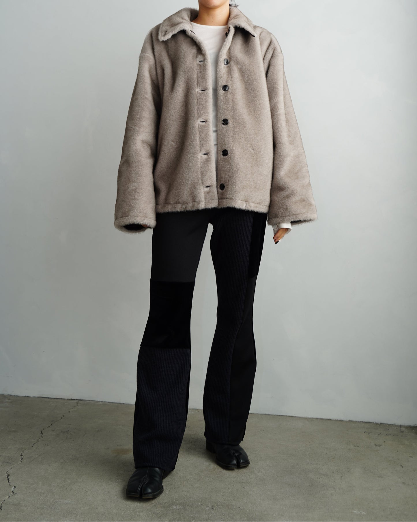 Reversible Fur Blouson / BROWNGREIGE