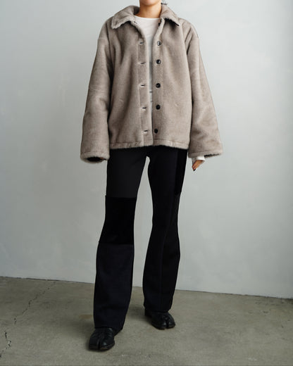 Reversible Fur Blouson / BROWNGREIGE