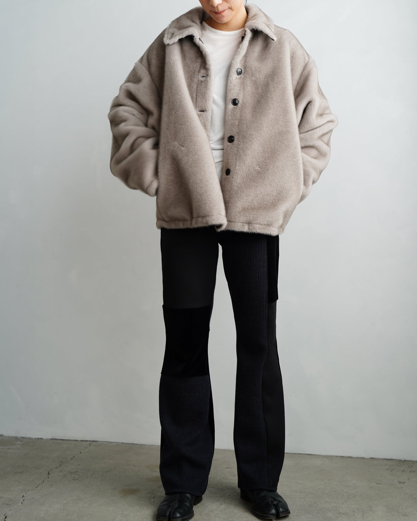Reversible Fur Blouson / BROWNGREIGE