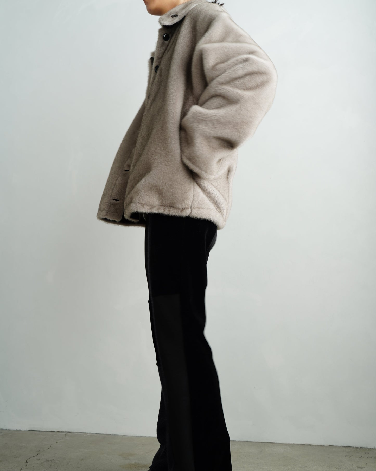 Reversible Fur Blouson / BROWNGREIGE