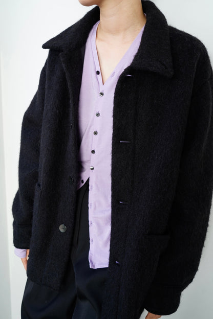 Soft Shaggy Jacket / BLACK -11月上旬発送-