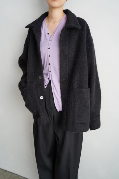 Soft Shaggy Jacket / BLACK -11月上旬発送-