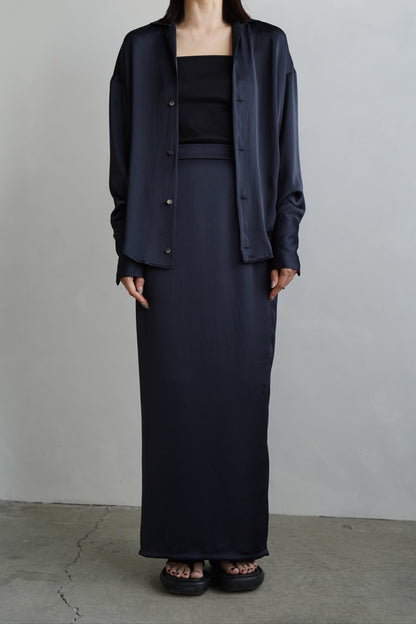 Satin Tight Skirts / NAVY -5月23-28日発送-