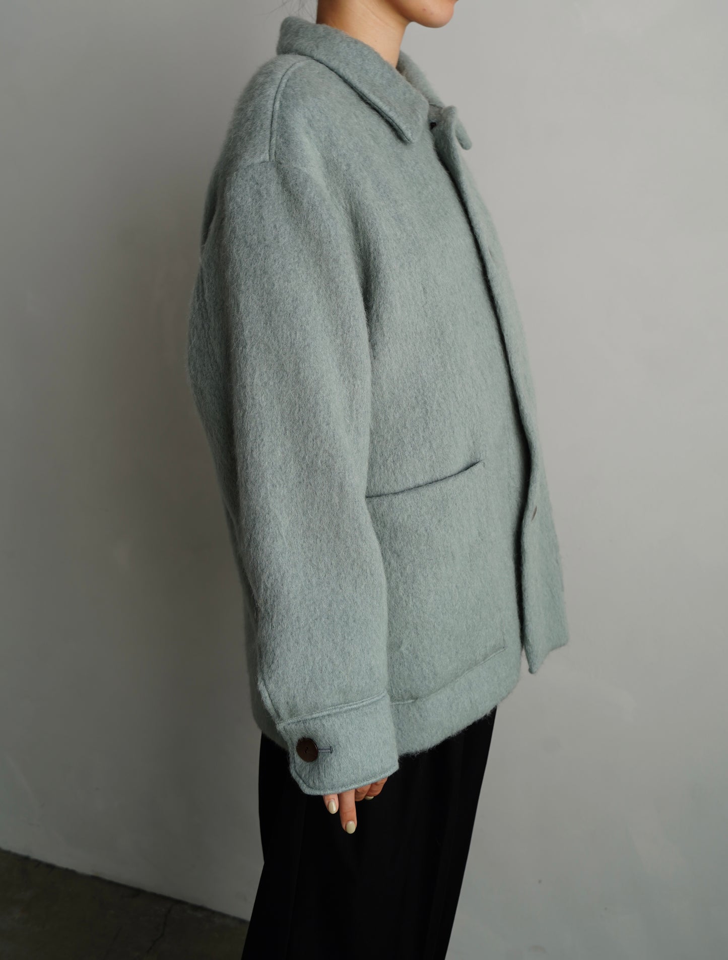 Soft Shaggy Jacket / GRAYBLUE -11月上旬発送-