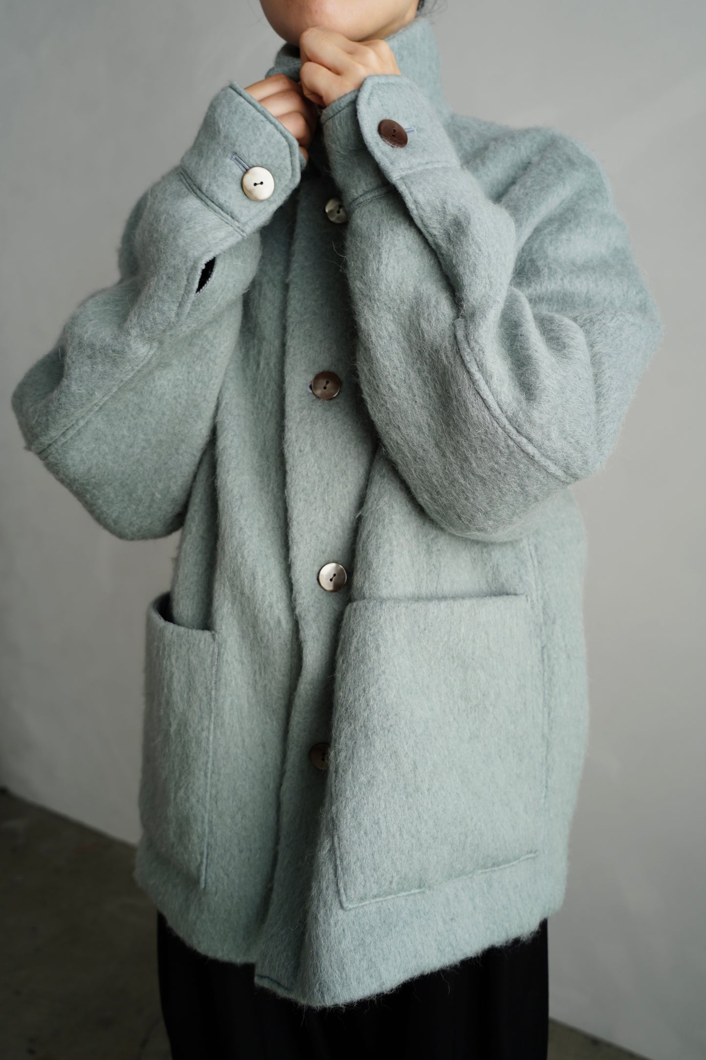 Soft Shaggy Jacket / GRAYBLUE -11月上旬発送-