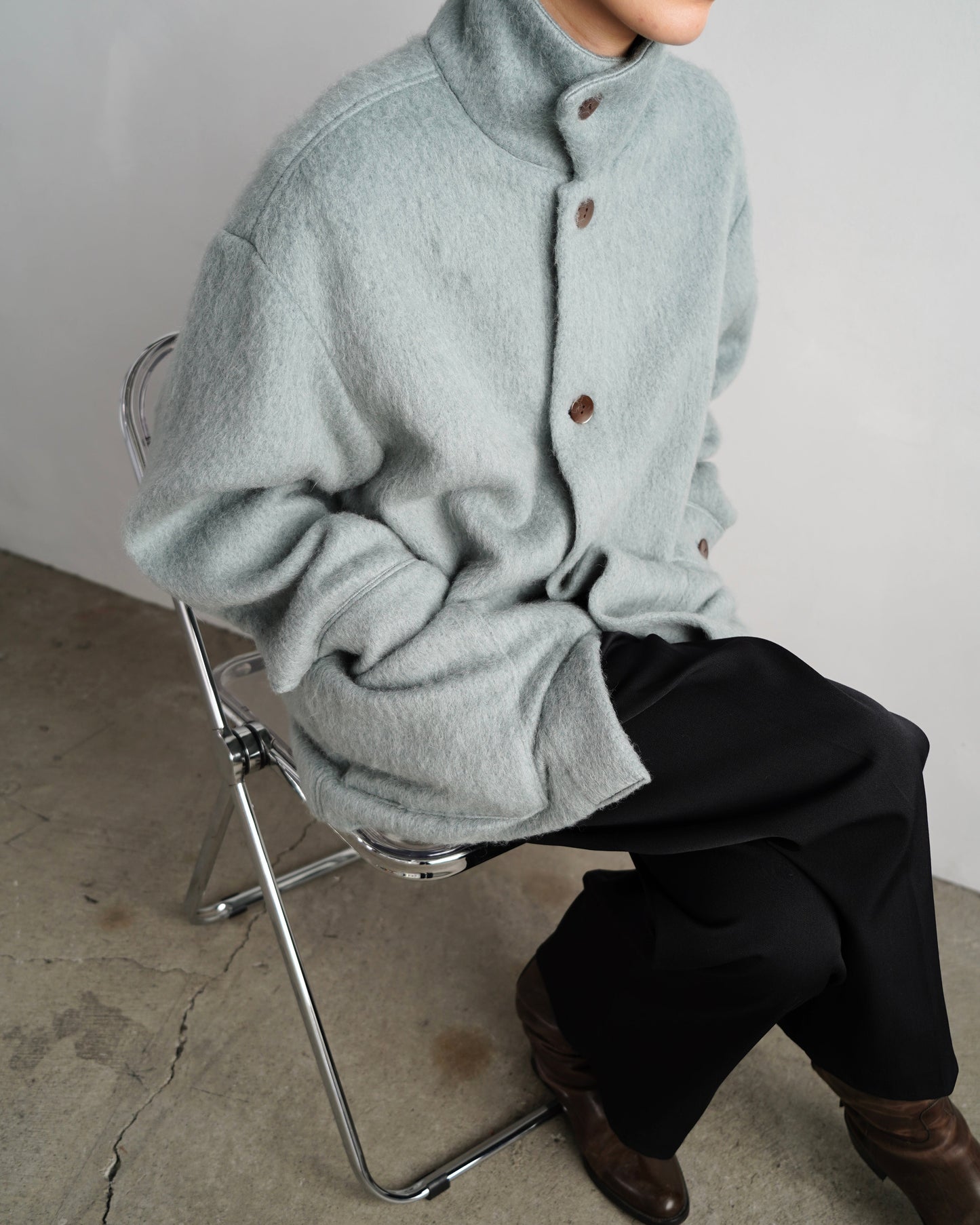 Soft Shaggy Jacket / GRAYBLUE -11月上旬発送-