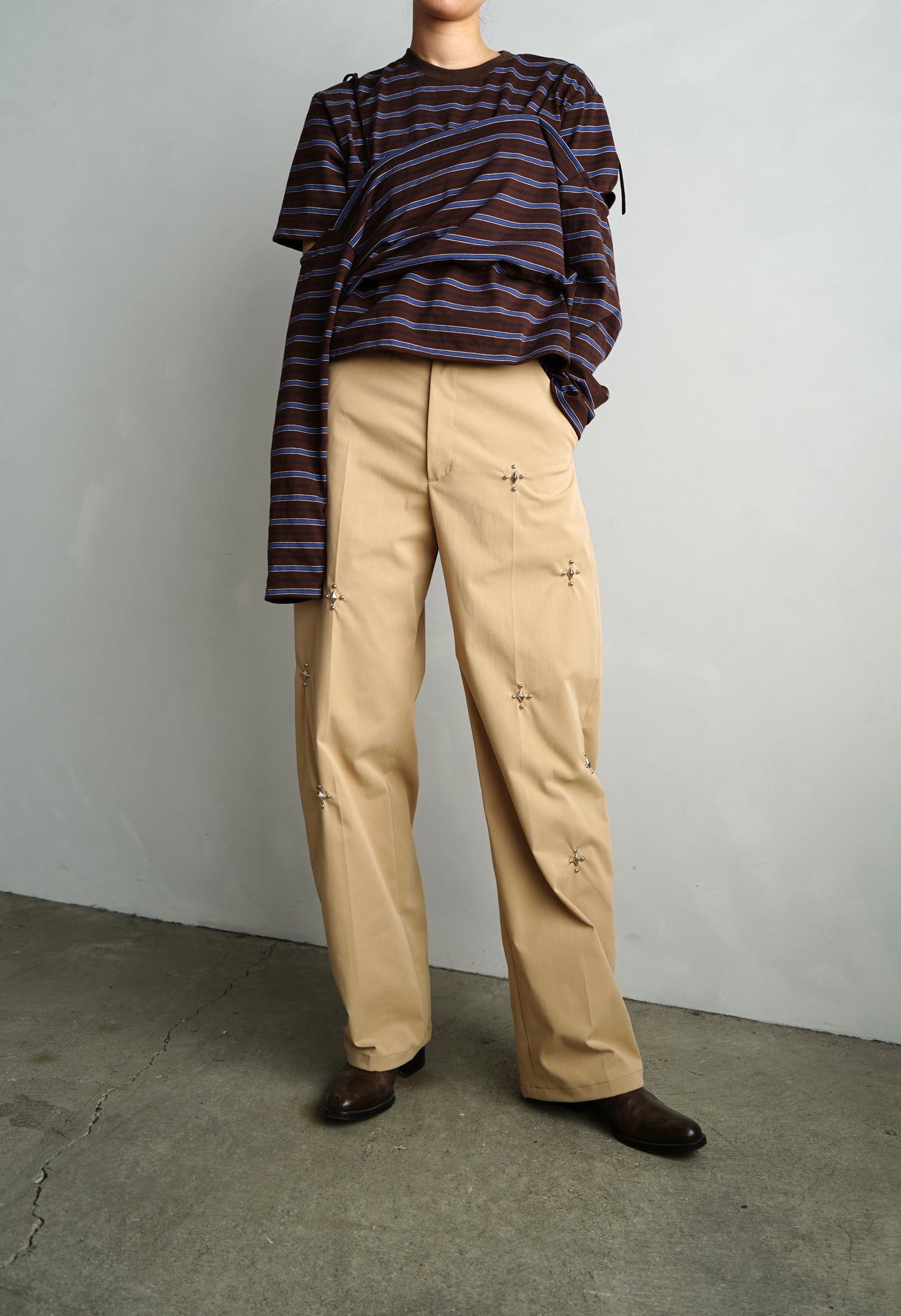 Studs Chino Pants / BEIGE -9月30日発送-