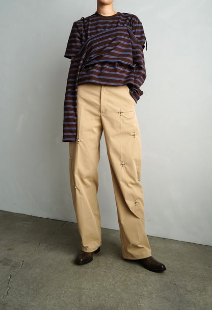 Studs Chino Pants / BEIGE -9月30日発送-