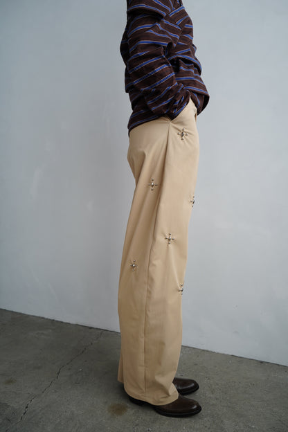 Studs Chino Pants / BEIGE -9月30日発送-