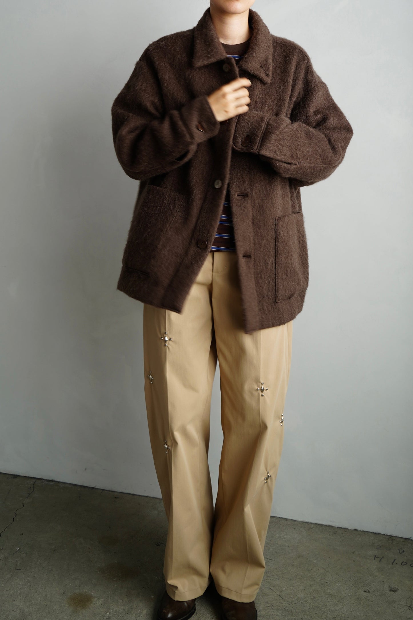 Soft Shaggy Jacket / BROWN -11月上旬発送-