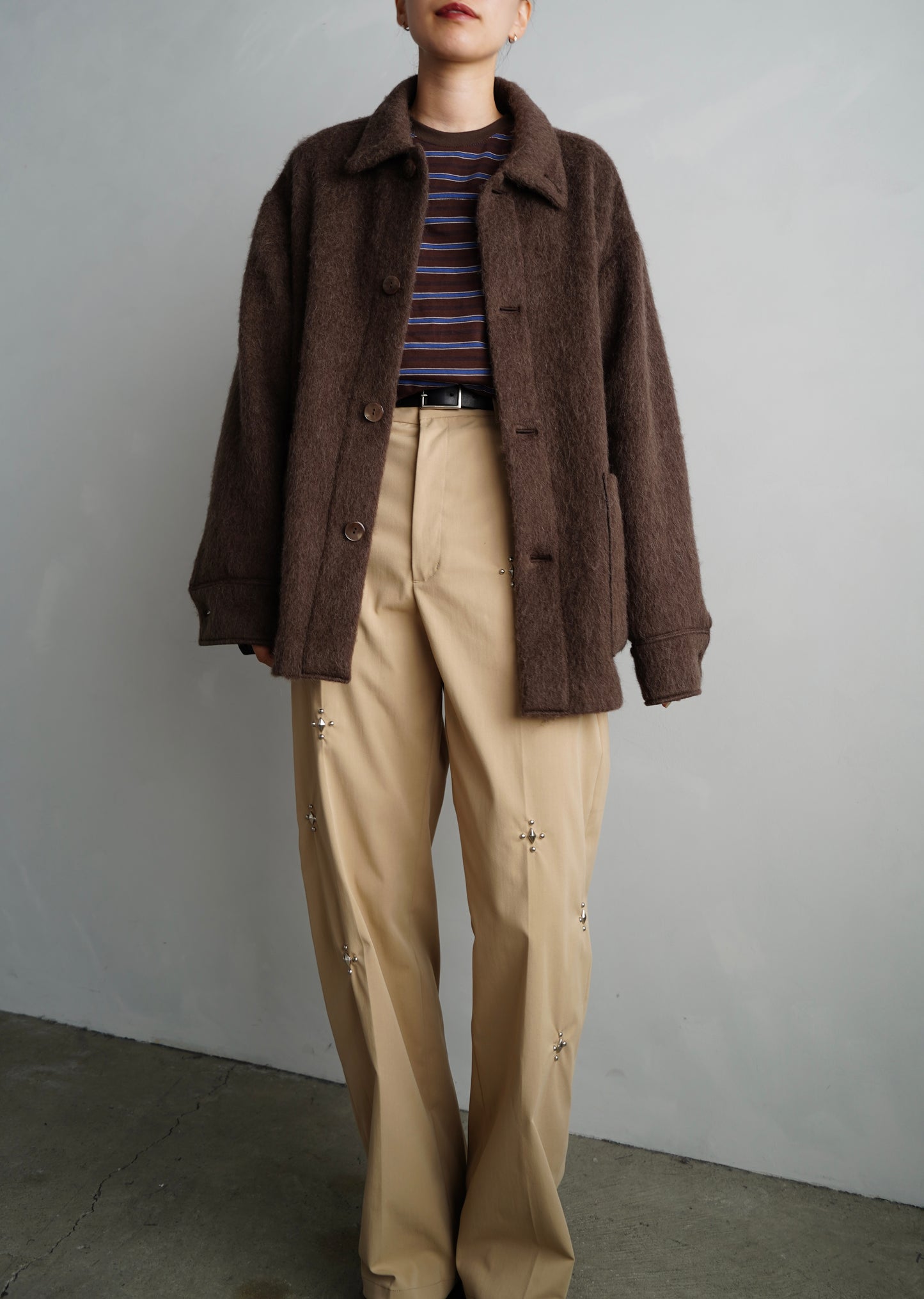 Soft Shaggy Jacket / BROWN -11月上旬発送-