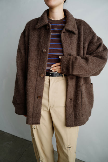Soft Shaggy Jacket / BROWN -11月上旬発送-