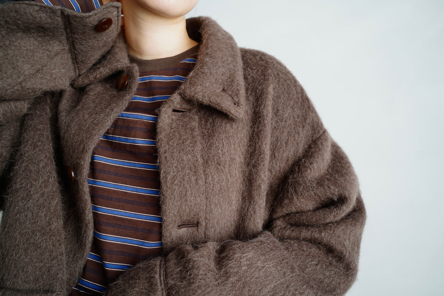 Soft Shaggy Jacket / BROWN -11月上旬発送-