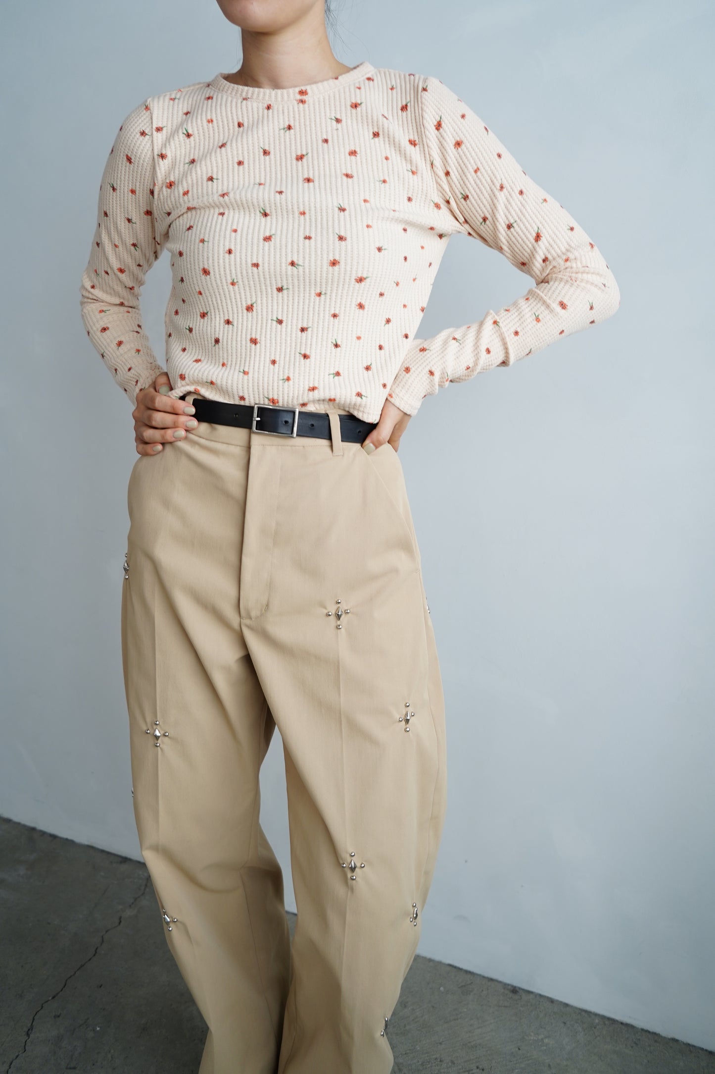 Flower Thermal  Pullover / ORANGE -10月5-10日発送-