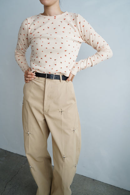 Flower Thermal  Pullover / ORANGE -10月5-10日発送-
