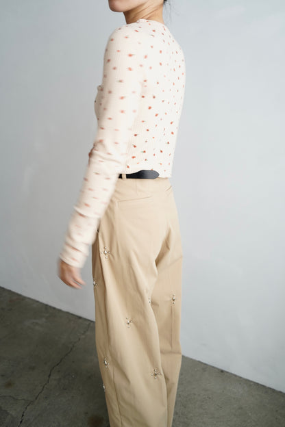 Flower Thermal  Pullover / ORANGE -10月5-10日発送-