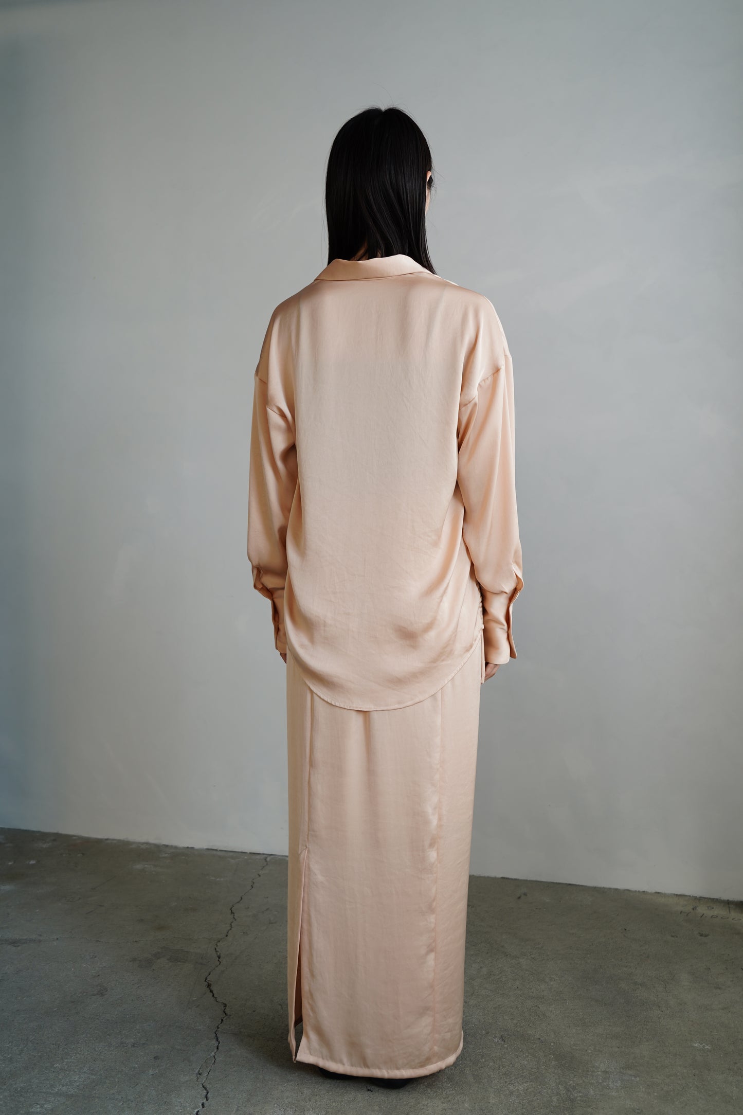 Satin Tight Skirts / SALMON -5月23-28日発送-