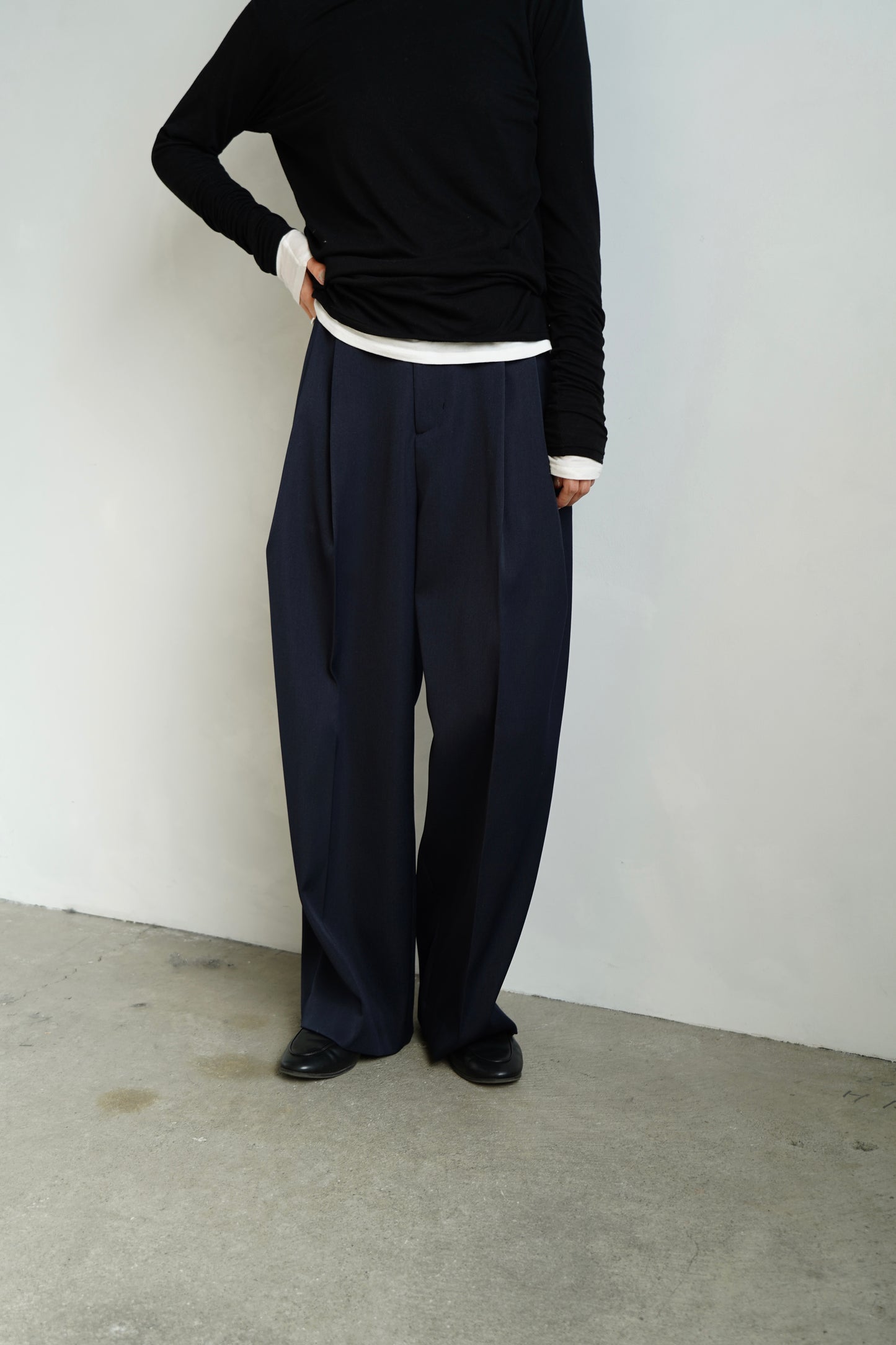 Wool Tack Pants / NAVY