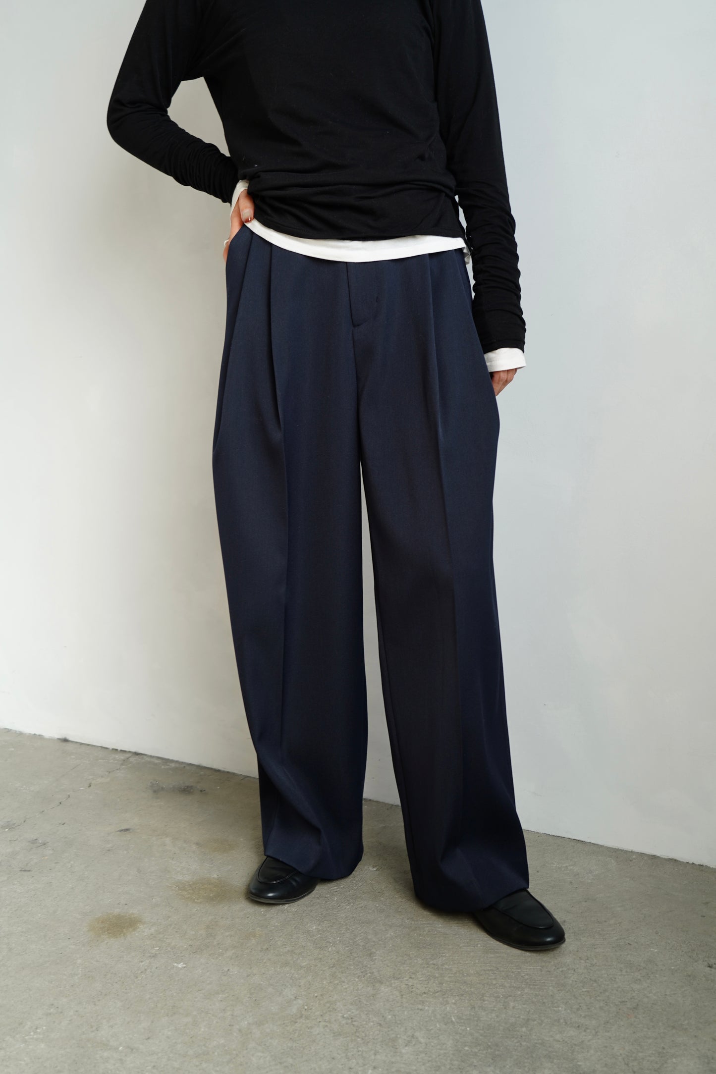 Wool Tack Pants / NAVY