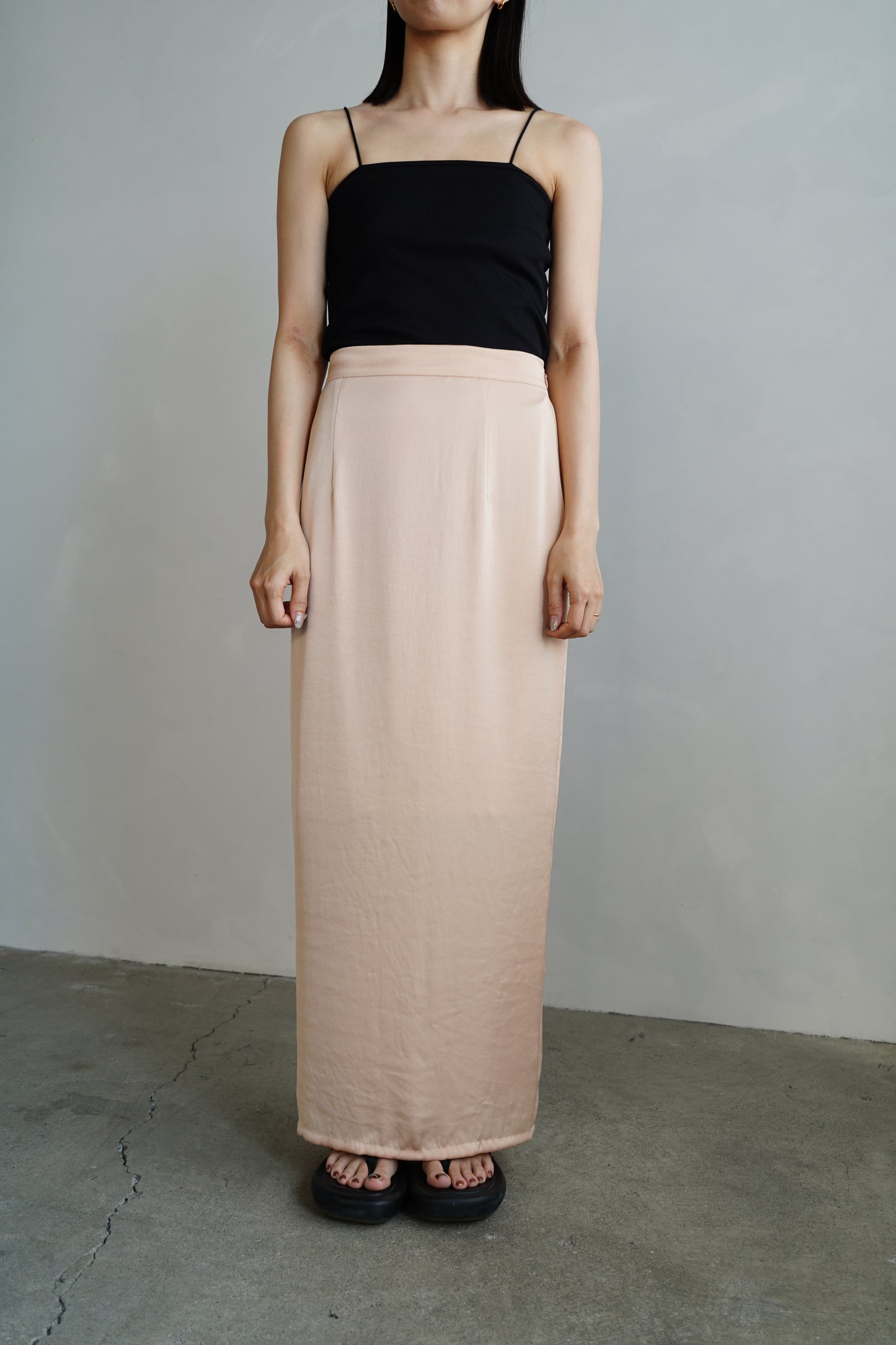 Satin Tight Skirts / SALMON -5月23-28日発送-