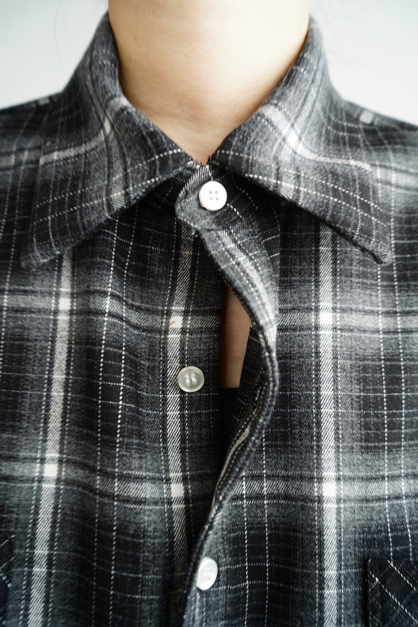 Overlay Check Shirt / GRAY -10月13-16日発送-