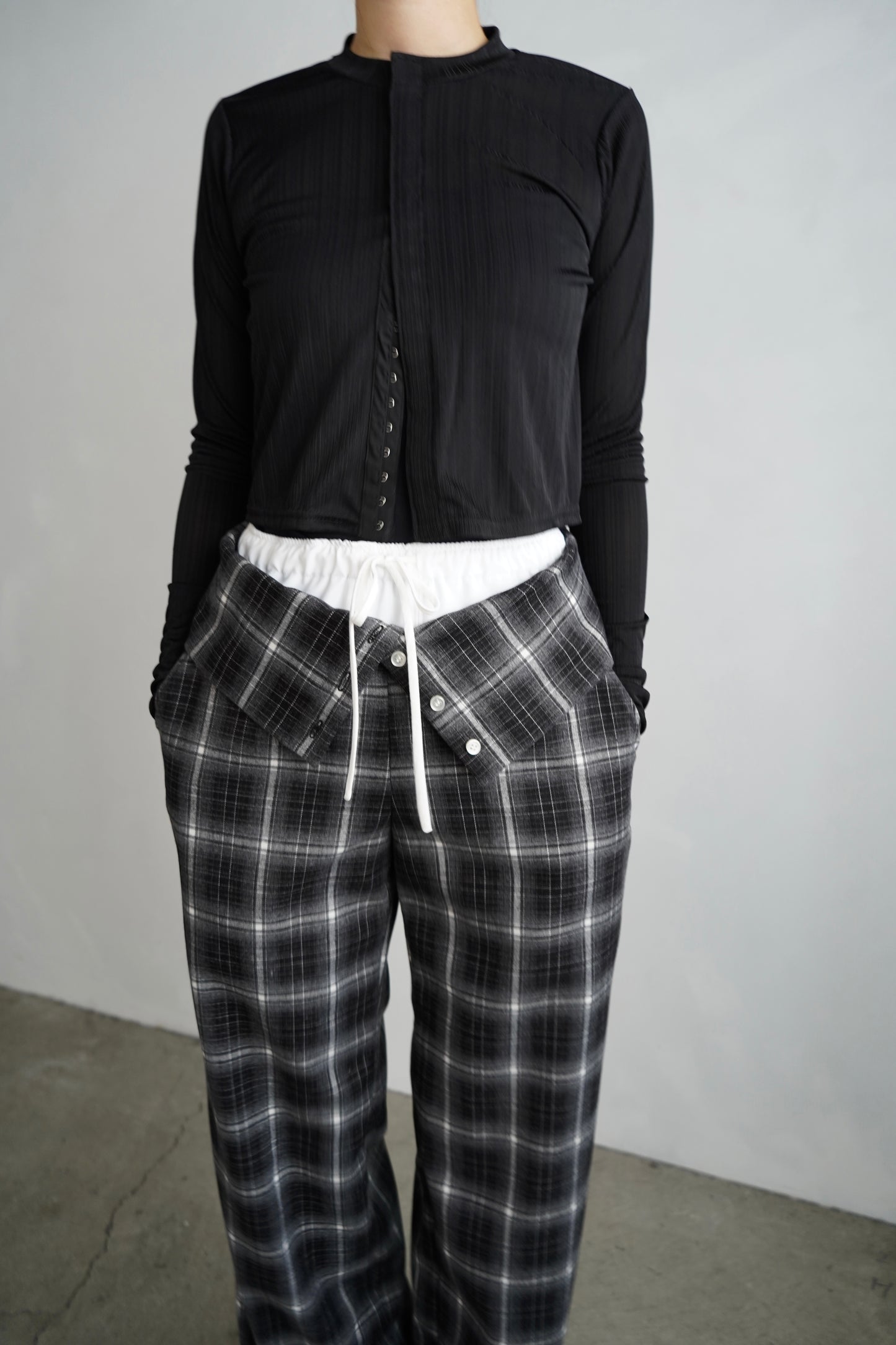 Overlay Check Pants / GRAY -10月13-16日発送-